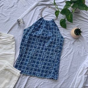 Jones NY Summer Halter Top with Chain Strap